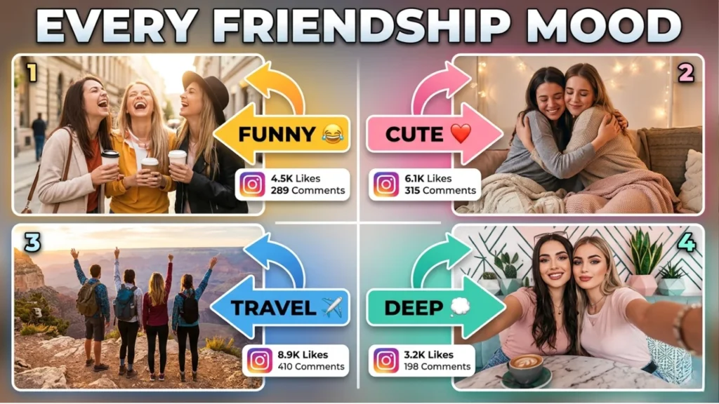 90+ Friendship Captions for Instagram for Every Mood and Moment