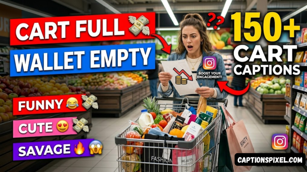 Cute and Aesthetic Cart Captions for Instagram