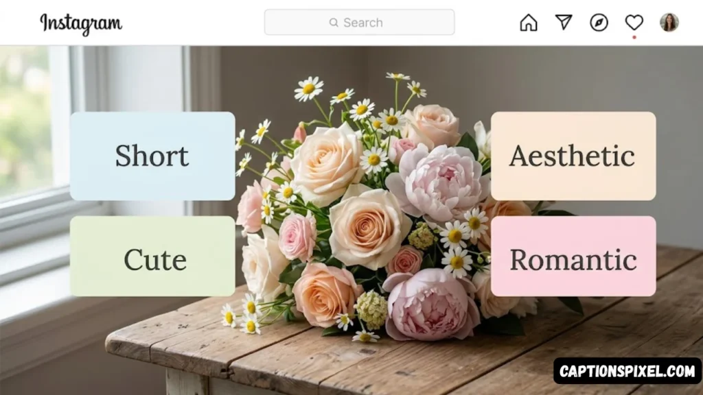 Short Flower Captions for Instagram