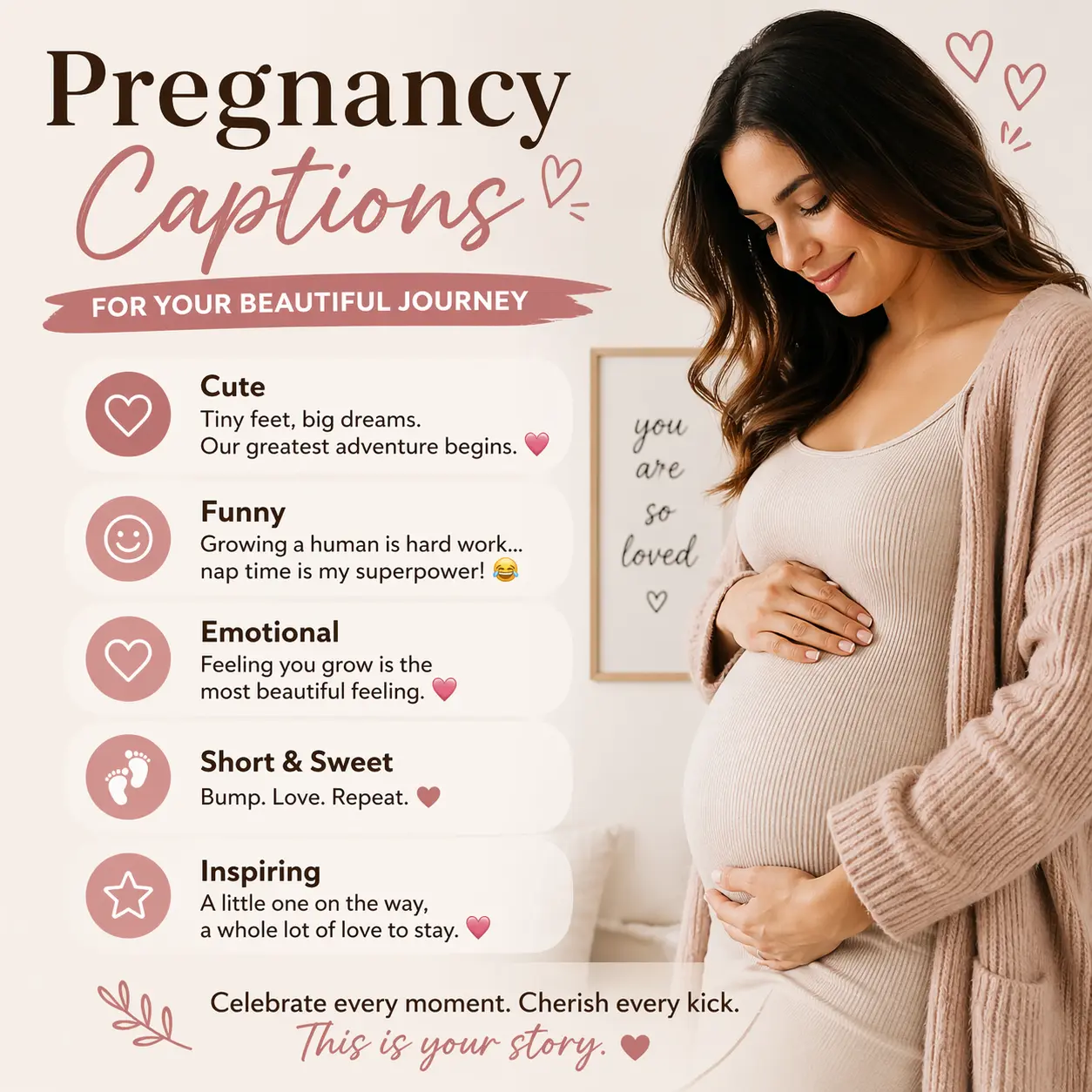 300+ Pregnancy Captions for Instagram (Cute, Funny & Heartfelt)