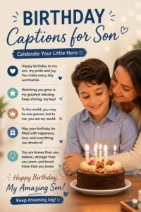 Heartwarming Birthday Captions for Son to Celebrate His Special Day 🎂💙