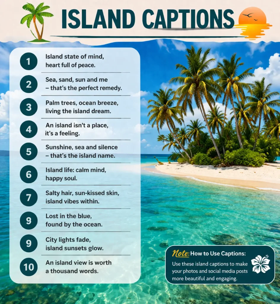 Cute Island Captions for Girls