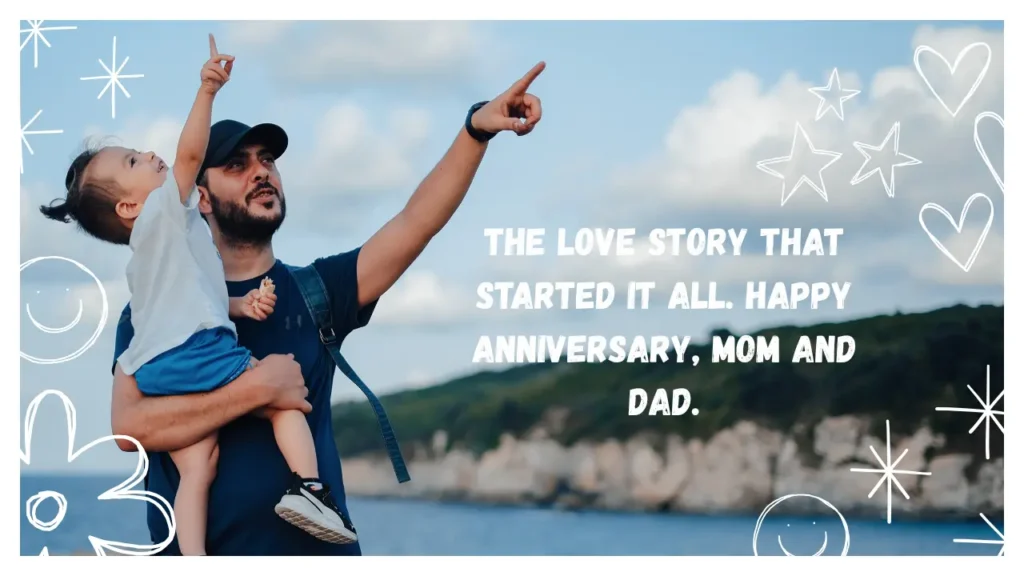 Happy Anniversary Mom and Dad Captions — General & Family