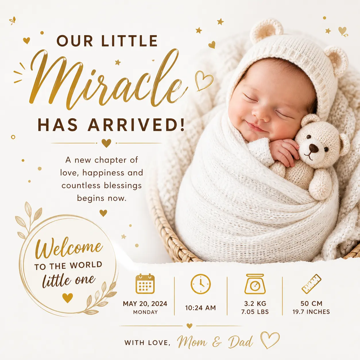 234+ Best Birth Announcement Captions to Share Your Baby's Arrival with Love & Joy