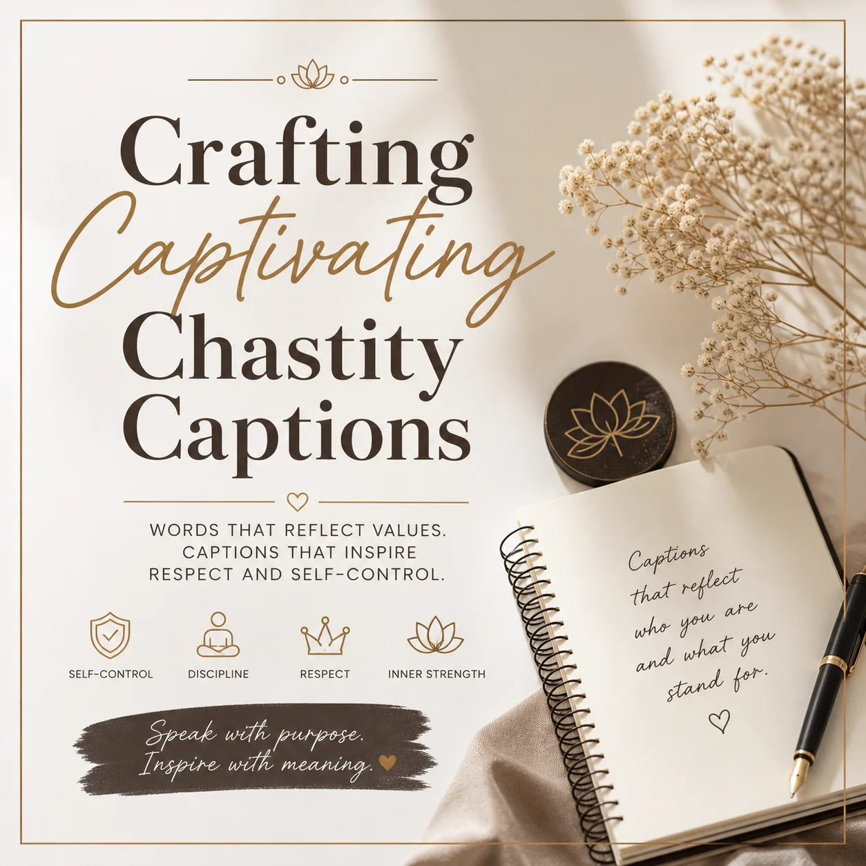 400+ Chastity Captions About Self-Control, Discipline & Inner Strength