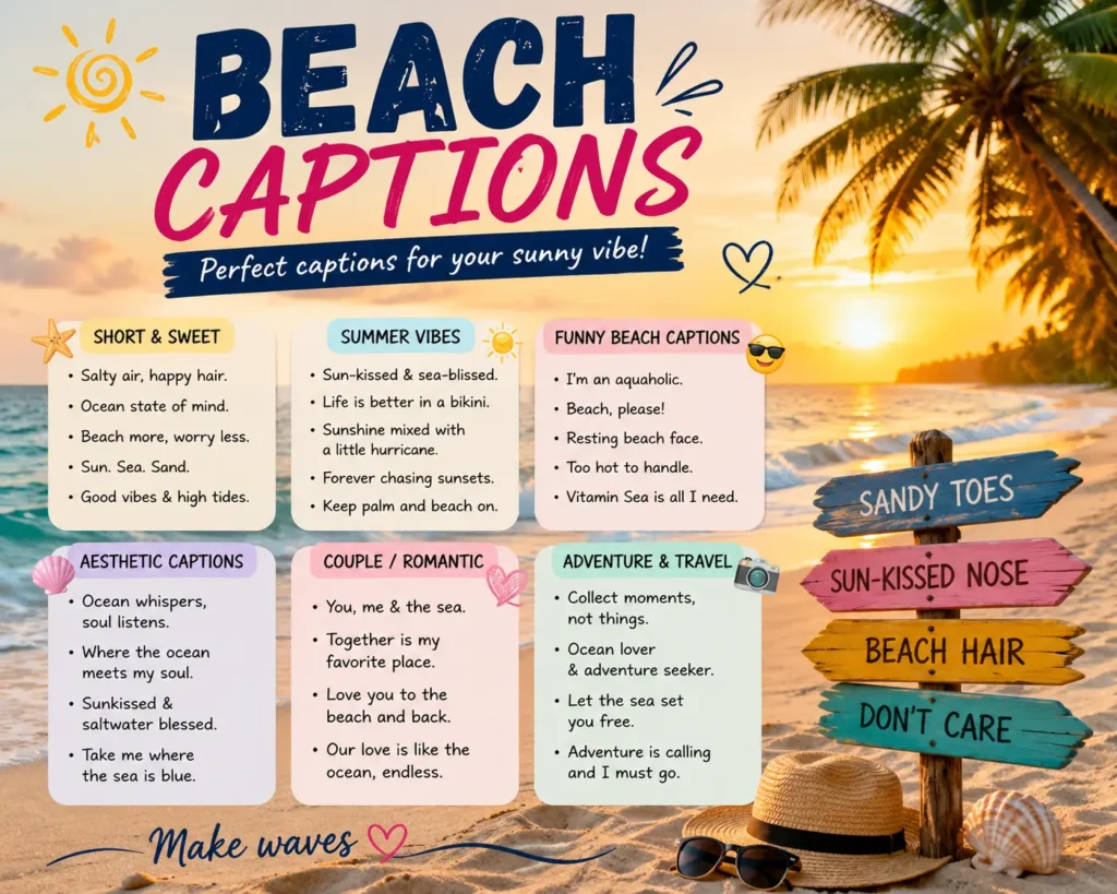 Pro Tips to Use Beach Captions Beyond Instagram