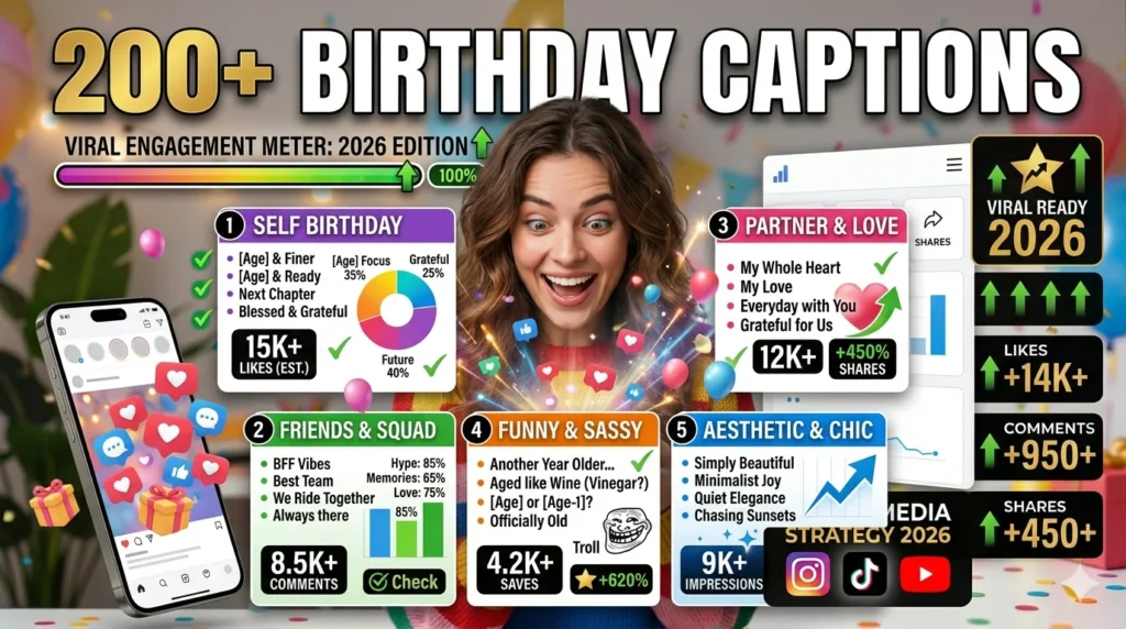 Birthday Captions by Platform — Instagram vs TikTok vs Facebook
