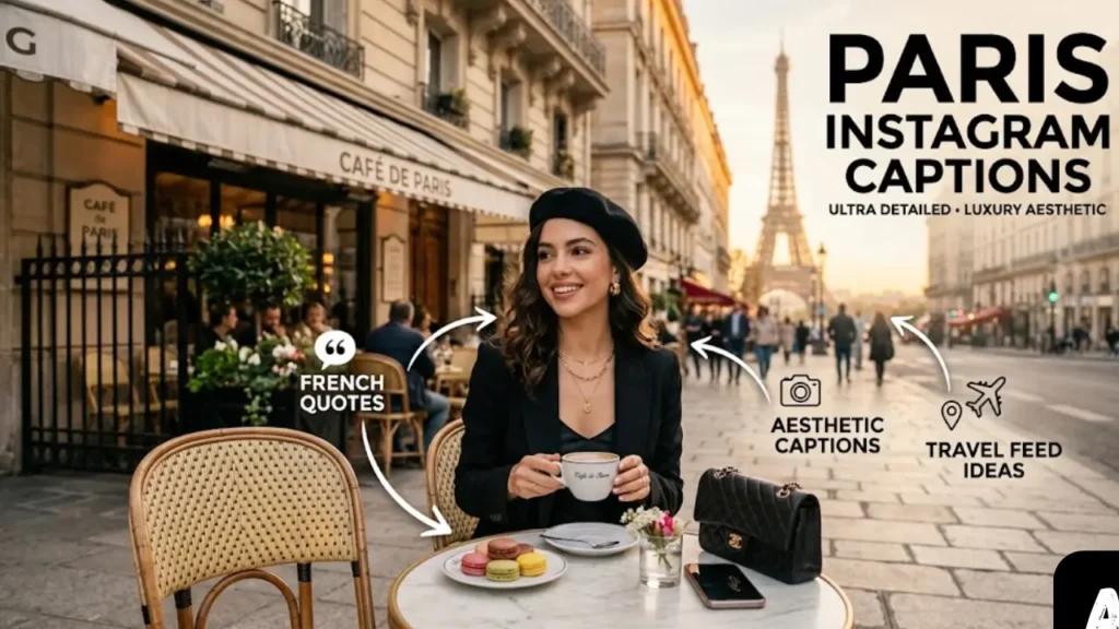 Paris Captions for Landmarks, Food, Hidden Gems, Solo Travel & Every Season