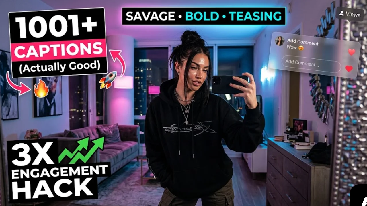 1001+ Bold & Teasing Captions for Instagram: Confident, Savage & Scroll-Stopping