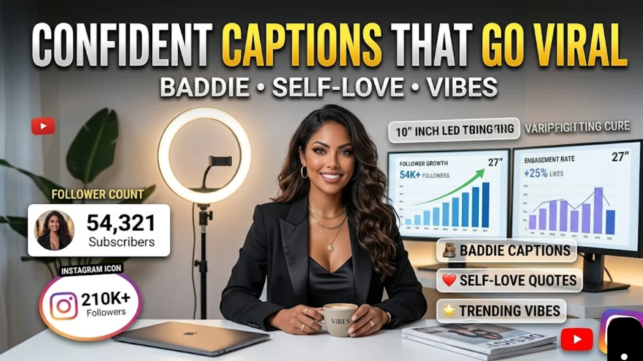 250+ Bold & Confident Captions for Instagram (Baddie, Sassy & Vibe Captions)