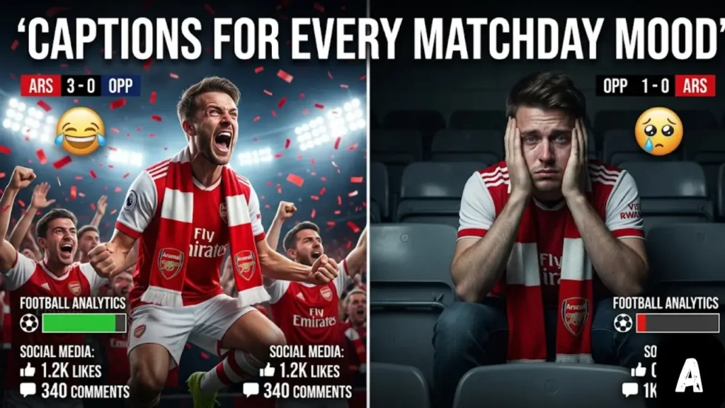 Gooner Captions for Arsenal Jersey and Kit Photos