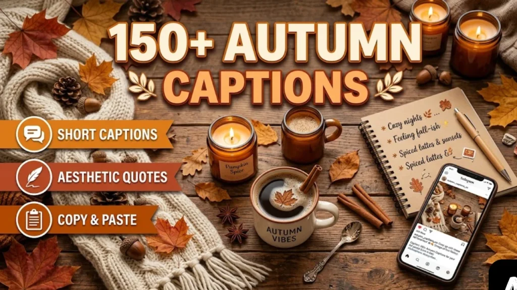 Short Autumn Captions for Instagram + One-Word Fall Aesthetic Tags