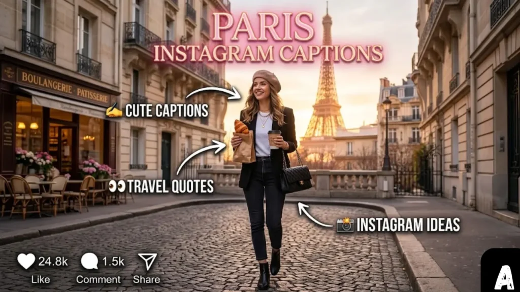 Paris Captions for Couples & Romantic Moments