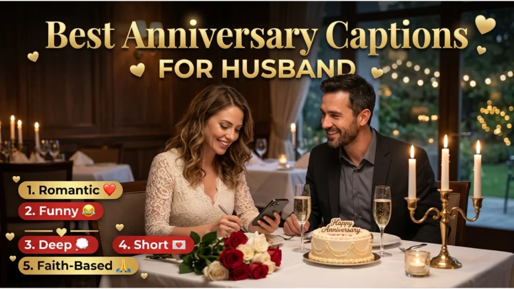 110+ Anniversary Captions for Husband to Celebrate Your Love