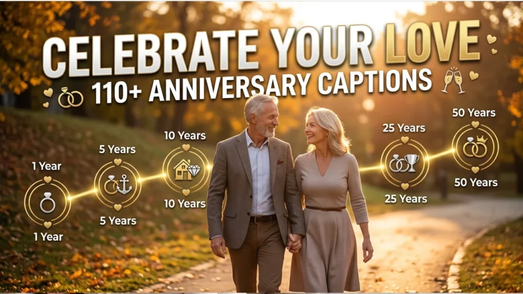 Anniversary Captions by Years of Marriage