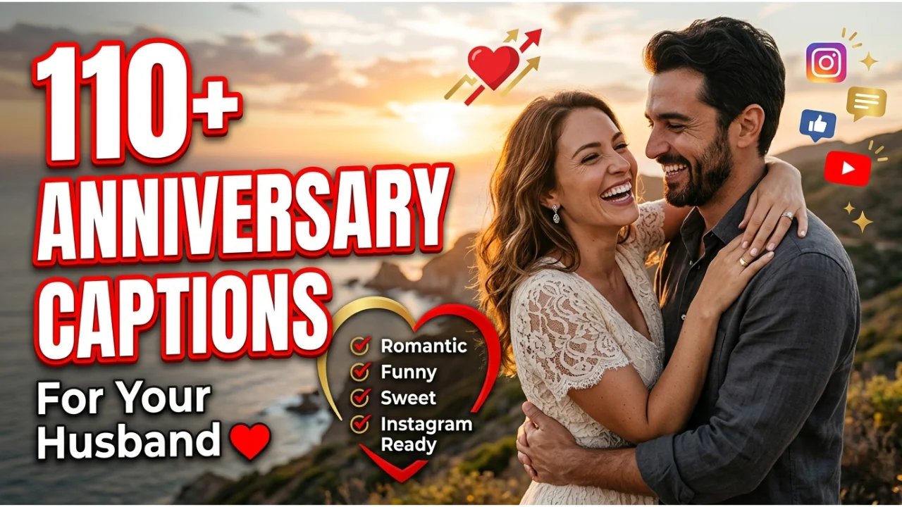 110+ Anniversary Captions for Husband to Celebrate Your Love