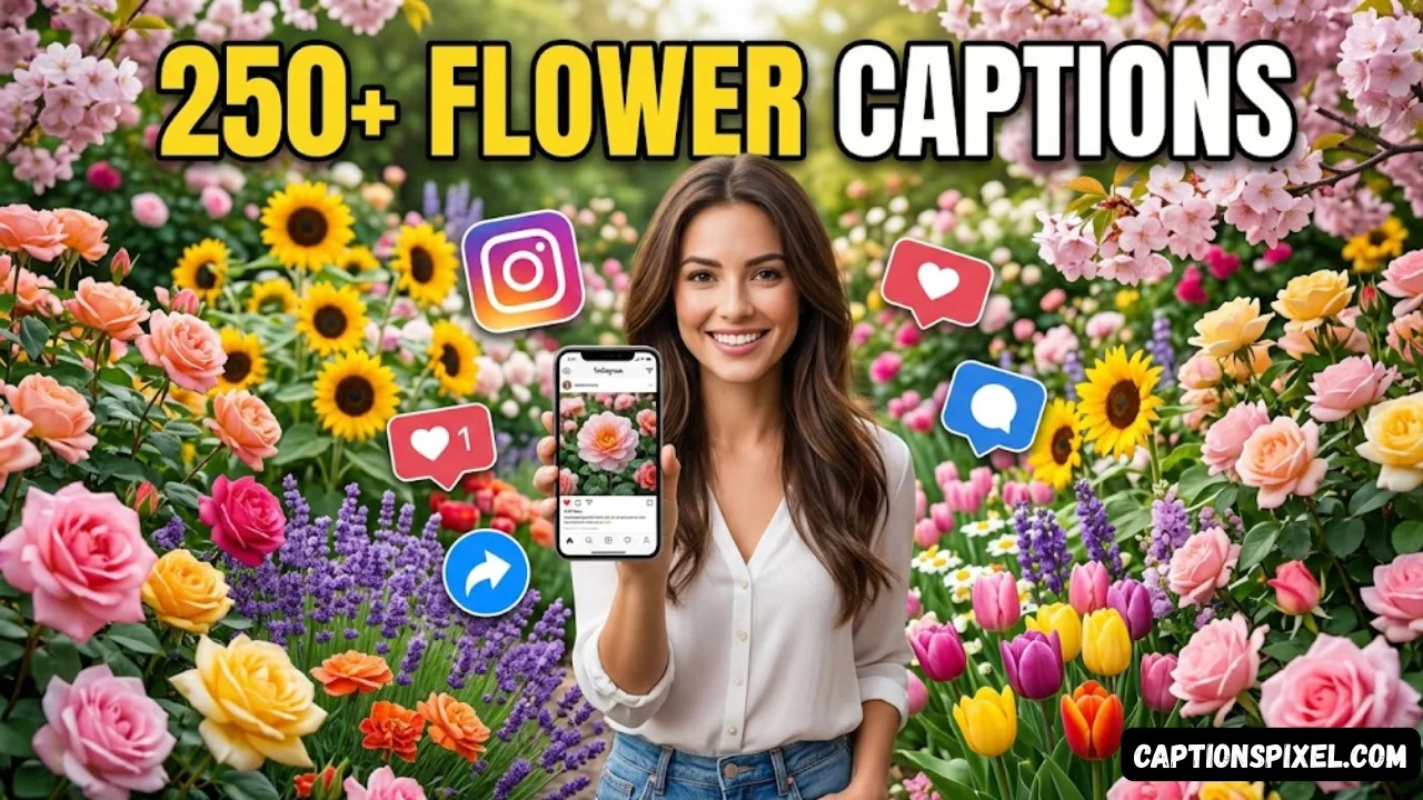 250+ Flower Captions for Instagram: Beautiful, Short & Blooming Quotes