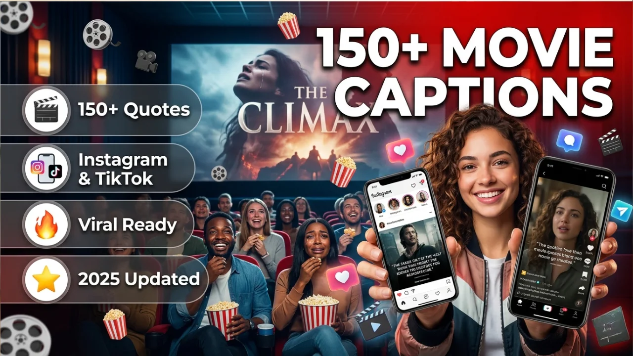 150+ Movie Captions for Instagram, TikTok & Social Media (2025)