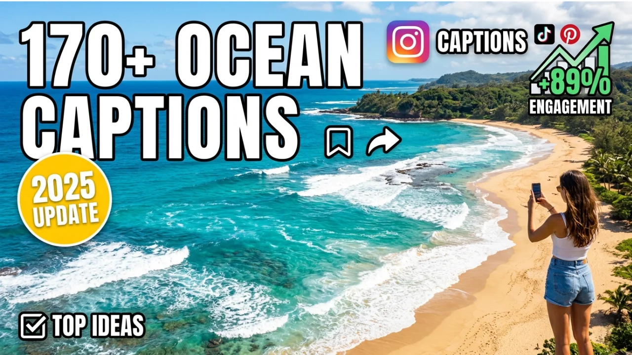 170+ Ocean Captions for Instagram to Capture Coastal Vibes (2025)