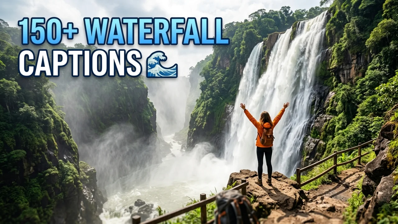 150+ Best Waterfall Captions for Instagram, TikTok & Facebook
